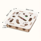 Interactive Construction Site Cat Fun Box Durable Felt Puzzle Game with Paw Prints Simple Style for Indoor Cats
