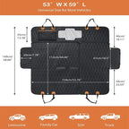 Detachable Dog Car Seat Cover Oxford Material Back Seat Extender with Mesh Window Storage Pocket Hammock Support up to 350lbs