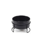 Ceramic Dog Bowls Set Stainless Steel Pet Feeder with Holder Double Bowls for Cats and Small Dogs
