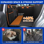 Custom Oxford Dog Seat Cover Back Seat Extender Hard Bottom Car Hammock for Pets Comfortable Pet Cover for Car Ride