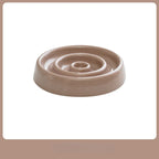 Ceramic Cat Bowl Slow Feeder Bowl for Pets Anti-Chok Cat Food and Water Dish with Neck Protection Wood Stand-for Dogs