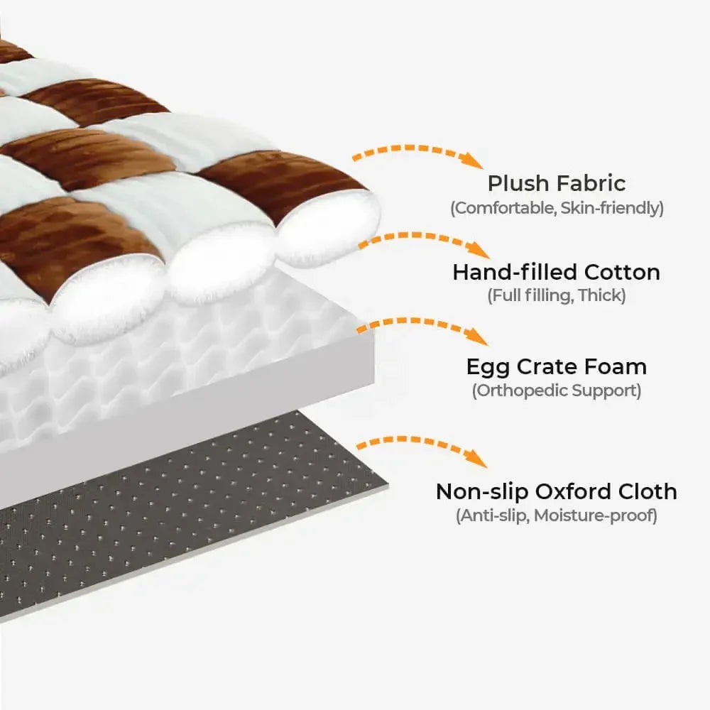Handmade Large and Small Dog Beds with Plush Orthopedic Support Pillow Comfort Pads Mattresses Summer Warm Soft Pet Beds