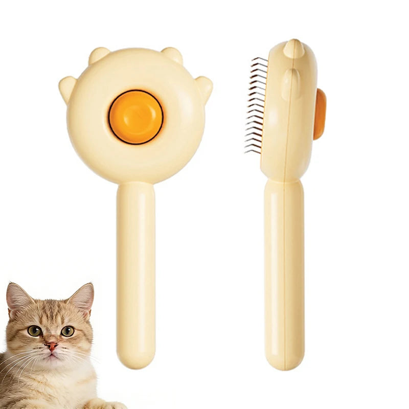 Cat Hair Brush Cute Self Cleaning Non-Slip Slicker Brushes for Shedding Pet Grooming Brush Tool for Shedding Pet Comb for Kitten