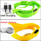 LED Light up Dog Leash Luminous Rope Lead Leash Dog Safety Flashing Glowing LED Dog Leash Collar Electronic Pet Accessories