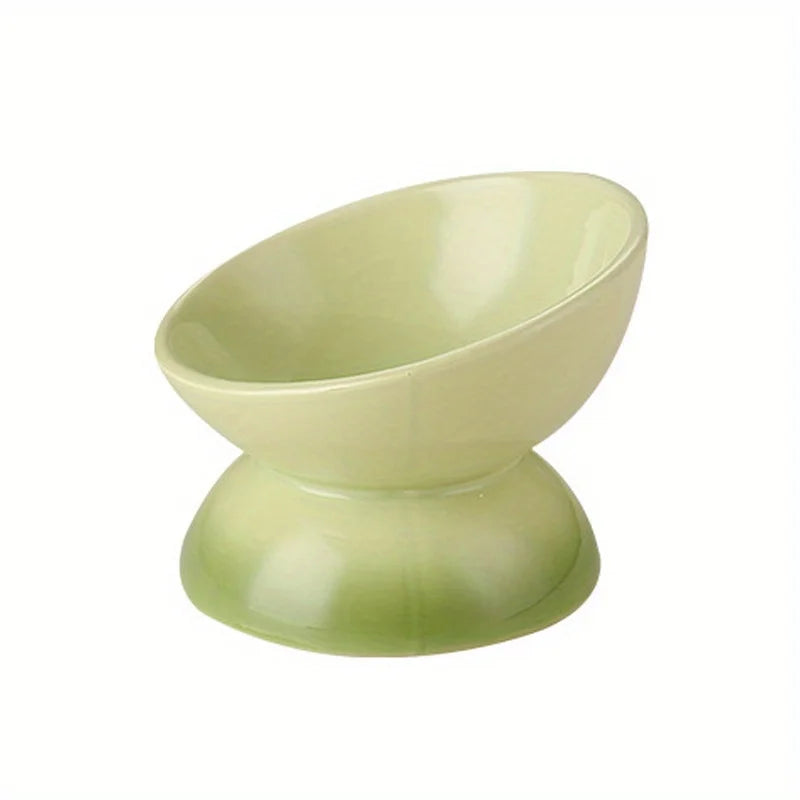 Stylish Red Ceramic Cat Bowl Pet Feeding Bowls Elevate Dining for Dogs & Cats Reduces Neck Strain & Enhances Digestion