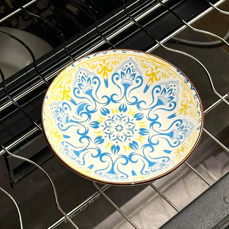 Ceramic Cat Bowls for Food Colorful Cute Cat Bowl Set of 6 Wide Shallow Whisker Friendly Microwave and Dishwasher Safe