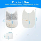 6 Pack Filters Sponges Replacement Pet Water Fountain Filter for 4L Wireless Stainless Steel Cat Drinking Pet Water Dispenser