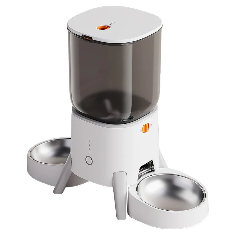 OEM 5L Dual Bows Smart Pet Feeder with WiFi APP Control Automatic Pet Feeder for Dog Food Dispenser for Dual Cats Dogs
