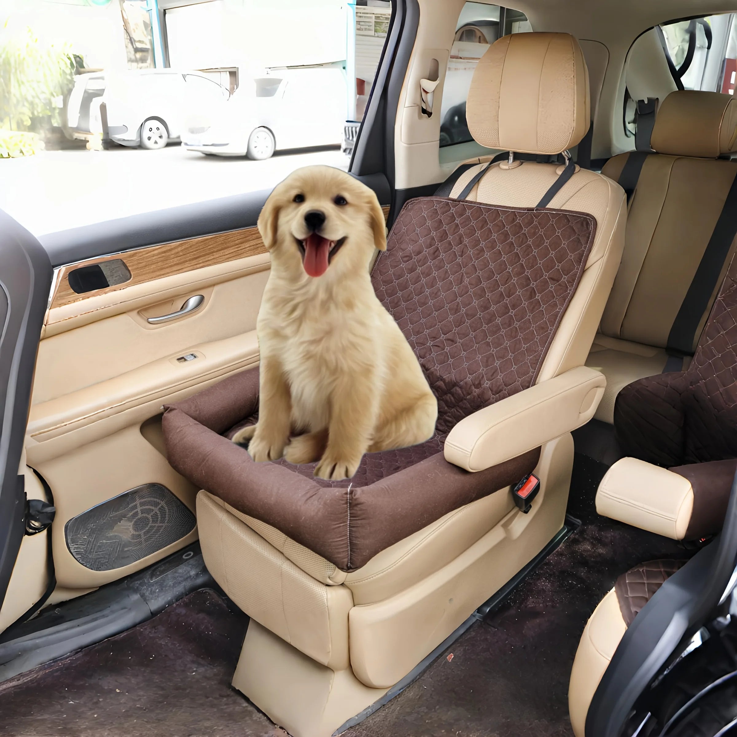 Removable and Washable Pet Bed for Cars and Non-Slip Suitable for Dogs All Sizes Designed for Use in the Front Seat