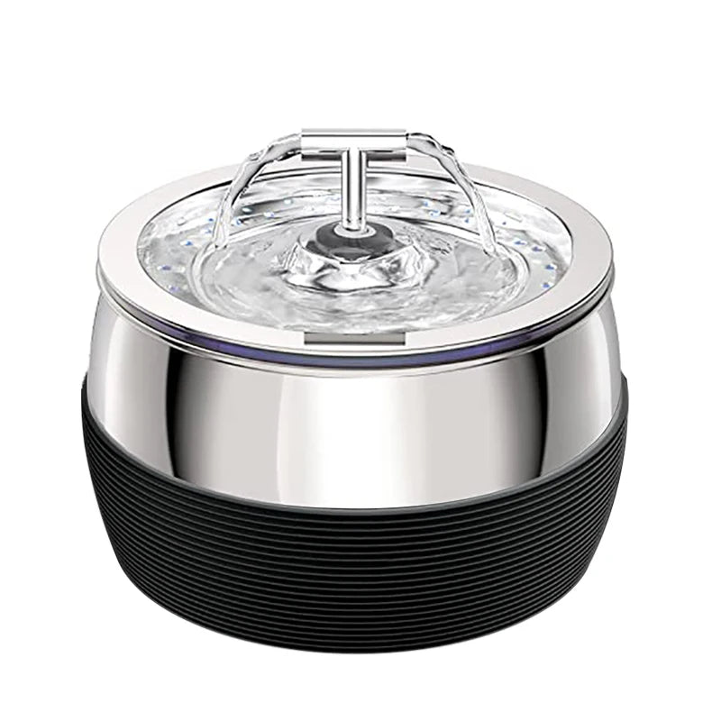3L Stainless Steel Cat Water Fountain Pet Water Fountain Ultra-Quiet Pump Drinking Fountain Dispenser Pet Supplies
