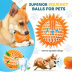 Large Spiky Dog Balls Dog Chew Toys for Aggressive Chewers Teething Puppies and Clean Teeth Interactive Squeaky Toy for Training