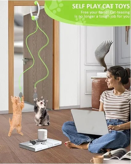 2026 New Interactive Cat Toys Indoor Remote Control Automatic Electric Cat Toy Best Kitten Adult Cat Hanging Exercise Toys Cat