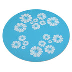 Silicone Pad Non-slip Mat for Automatic Cat Water Fountain Flower Print Silicone Pad for Dogs Cats Pet Dispenser Anti-slip Mat