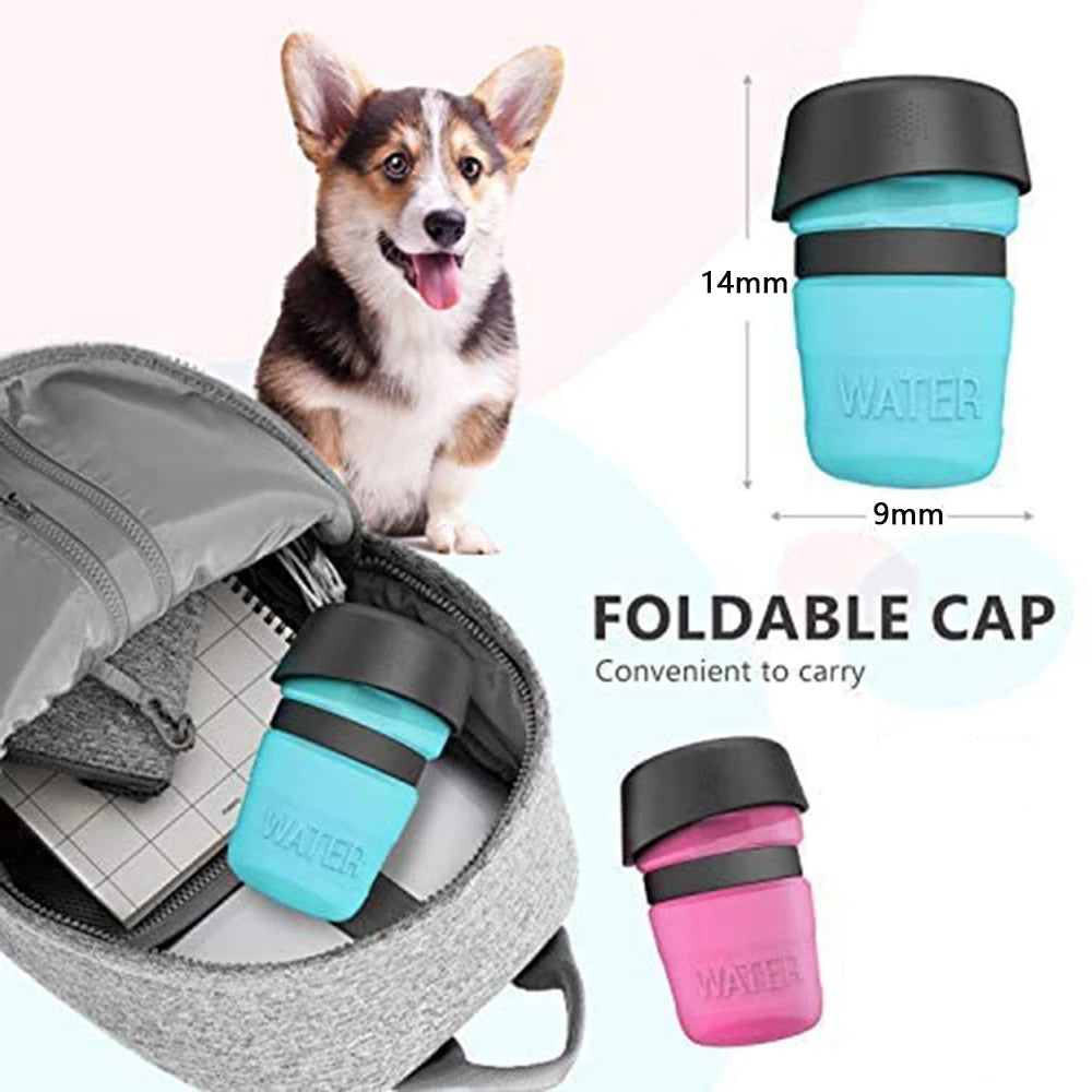 BPA Free Pet Water Bottle Foldable Dog Bowl OEM Custom Dog Water Bottle Outdoor Travel Drinking Designer Dog Bowls Drink Bowl