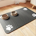 Durable and Easy-to-Clean Pet Mat with Modern Animals Pattern for Feeding and Play Areas