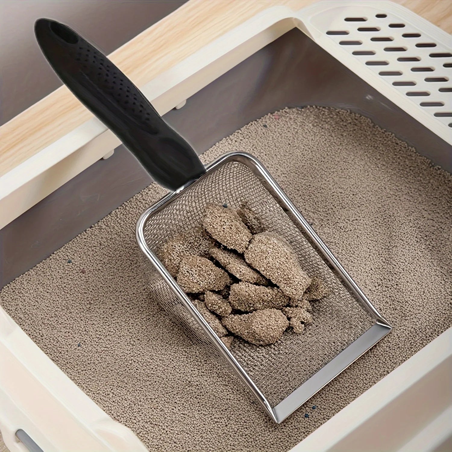 Stainless Steel Pet Litter Shovel Convenient Tool for Dogs and Cats Easy Clean Tool for Dog and Cat Pan