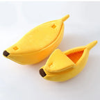 Banana Cat Bed House Cute Funny Cozy Cat Mat Beds Warm Durable Portable Pet Basket Kennel Dog Cushion Cat Supplies Multicolor