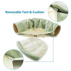 Cat Tunnel Collapsible Tubes Toys with Removable Mat Cat Bed Indoor Cat Tunnels Pet Accessories