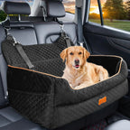 Detachable Dog Car Seat Memory Foam Dog Booster Seat Dogs Travel Bed with Thick Cushions Storage Bag for Large/medium-sized Dogs