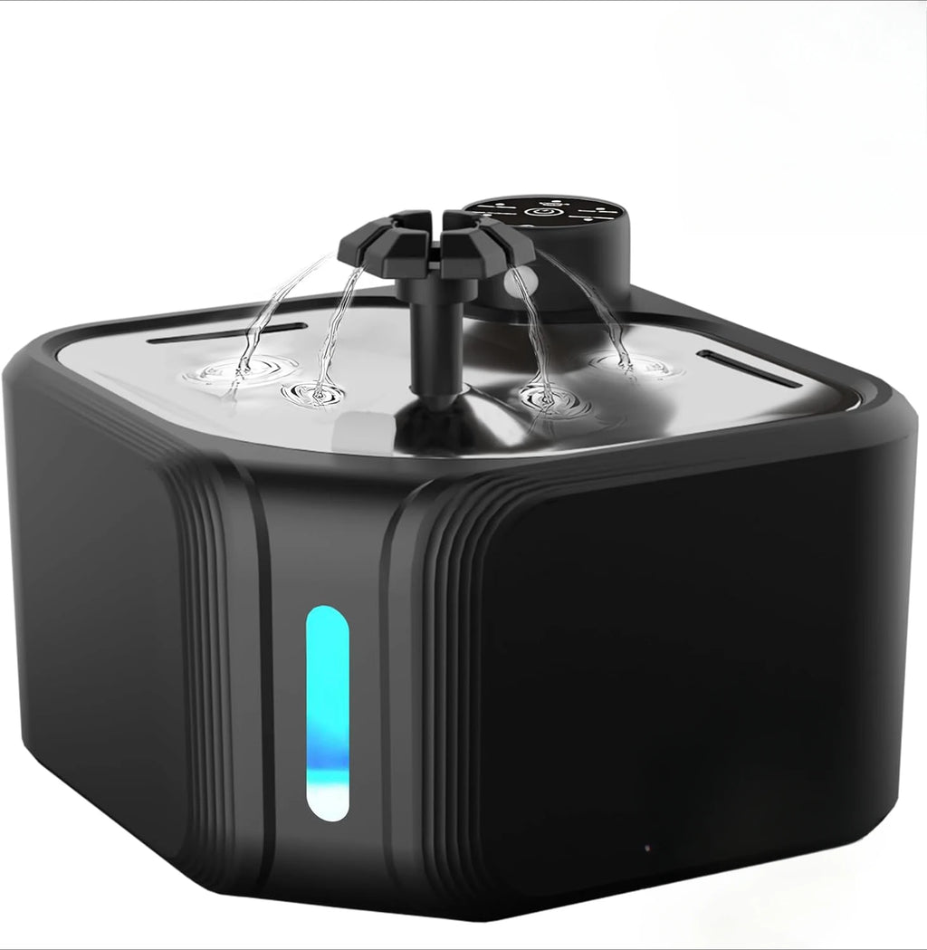 Wireless Cat Water Dispenser with Replacement Filters 108oz/3.2L Pet Water Fountain 1800mah Battery Operated with Sensor