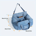 Custom Travel Bolster Dog Car Seat with Safety Buckle Luxury Dog Beds Pet Car Seat Dog Accessories Pet Beds