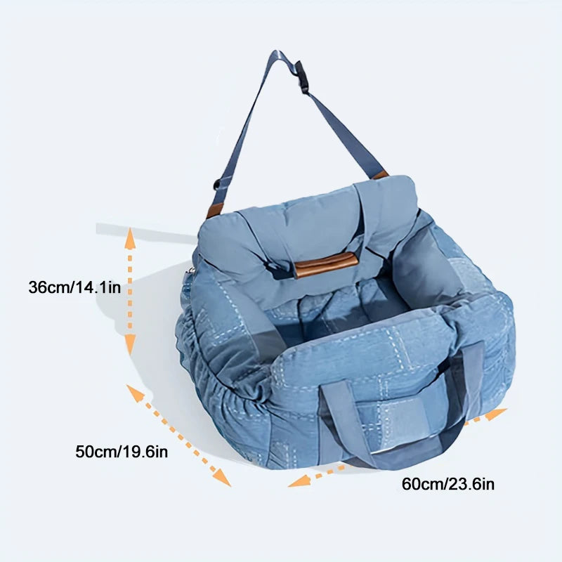 Custom Travel Bolster Dog Car Seat with Safety Buckle Luxury Dog Beds Pet Car Seat Dog Accessories Pet Beds