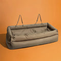OEM Logo Luxury Rectangle Car Seat Booster Bed for Large Dogs Removable Washable Sponge Non-Slip Safety Design Summer Winter Use