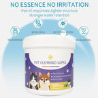 Pet Cleaning Finger Wipes Dog Ear Wipes Cat Eye Wipes Gently Cleans Ear Wax Debris Tear Stain Eye Discharge Mucus Secretions
