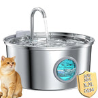 Best Seller OEM 3.2L Stainless Steel Cat Water Fountain Automatic Pet Water Dispenser with Charging Power Source