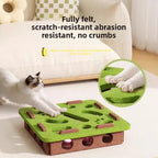 Cat Puzzle Toy Soft Felt Intelligence Mind Game Track Balls Interactive Kitten Toy Puzzle Box for Indoor Cats