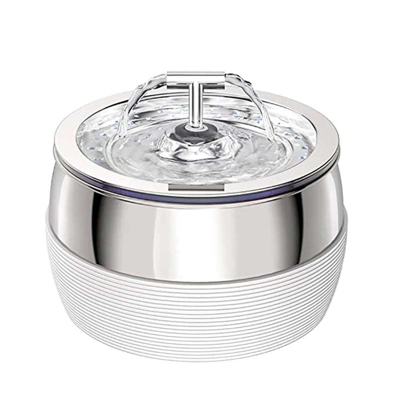 3L Stainless Steel Cat Water Fountain Pet Water Fountain Ultra-Quiet Pump Drinking Fountain Dispenser Pet Supplies