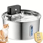 ODM OEM Wireless Stainless Steel Cat Water Fountain Portable 3.2L Automatic Water Dispenser with 4000mAh Battery and Sensor