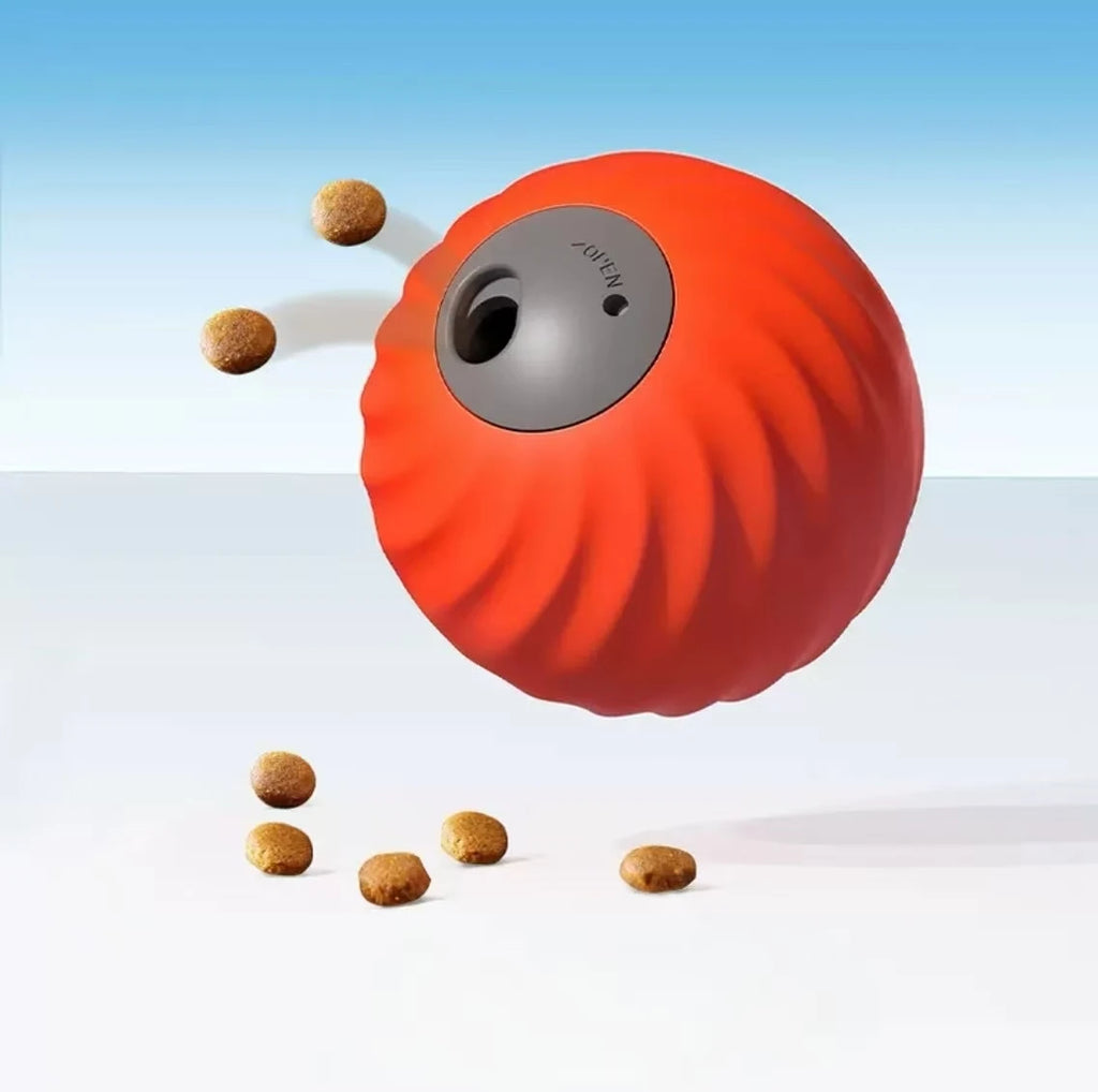 Intelligent Sport Lifelike Nylon Automatic Interactive Pet Toy Ball USB Charging Puzzle Feeder for Dogs Cats-Mental Stimulation