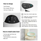 3L Automatic Cat Water Fountain Fresh and Waste Water Separation 2000mAh Wireless Dog Water Fountain Ultra Quiet No Need Filters
