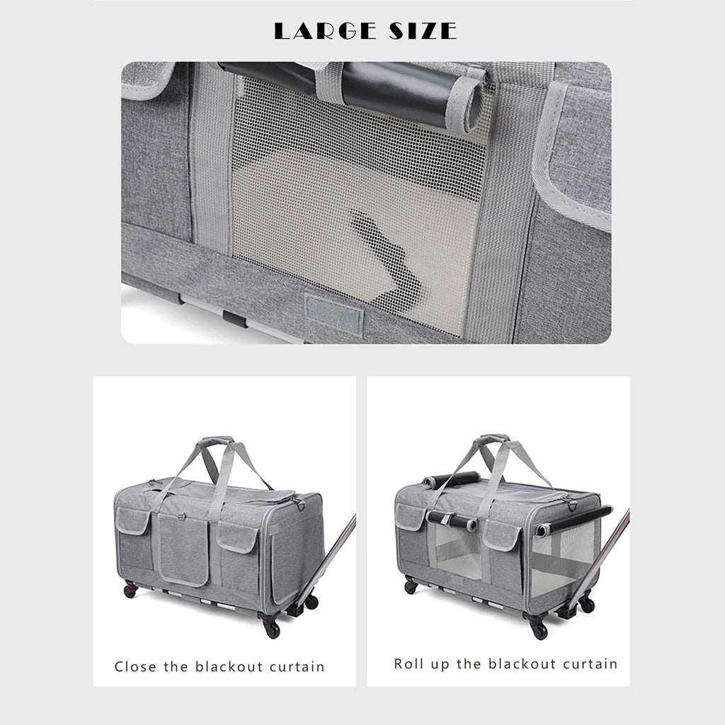 Foldable Pet Cat Bag Tie Rod Bag Large Capacity Pet Carrier Bag Breathable Comfortable Portable Pet Dog Carrier Cat Dog Products