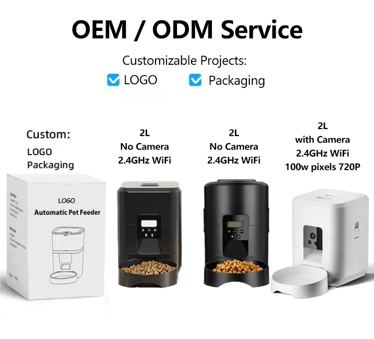 2L/67.63oz Smart Pet Feeder Automatic Dog Feeder Dog Slow Food Timed Automatic Cat Food Dispenser Auto Cat Feeder Dog Bowls