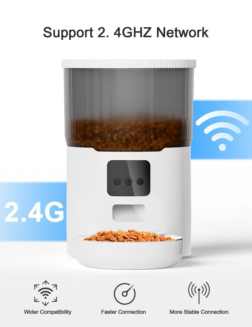 OEM 4L Automatic Pet Feeder APP WIFI Control Smart Pet Feeder Pet Food Dispenser Time Seting Auto Cat Feeder Manufacturer