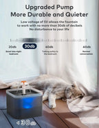 OEM 2L Plastic Pet Cat Water Fountain Bowl with LED Light and Activated Carbon Filter Automatic Pet Water Dispenser Cats Usage