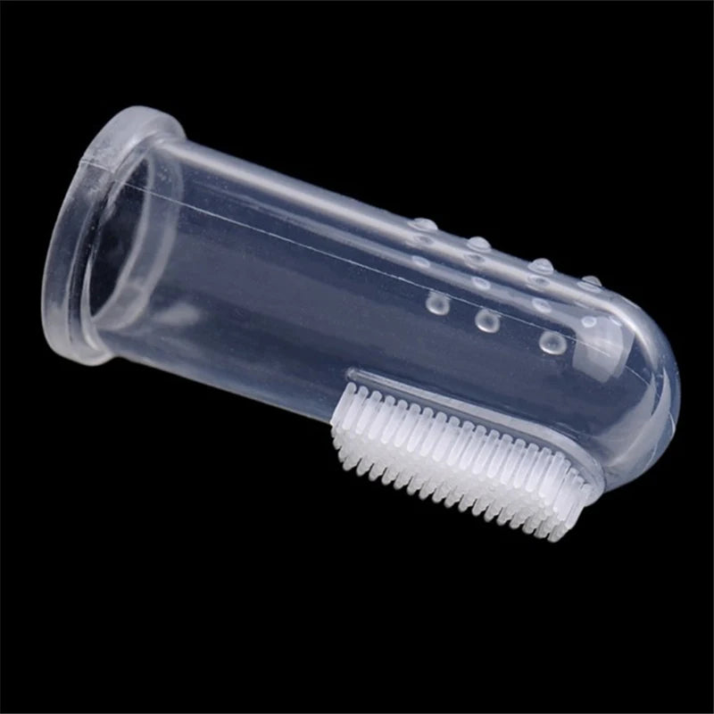Silicone Pet Finger Brush Soft Dog Toothbrush Teeth Cleaning Tool Bad Breath Tartar Non-toxic Designer Dog Cleaning Pet Supplies