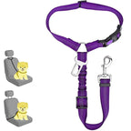 Dog Car Seat Belt Seatbelt Harness Adjustable Metal Buckle Elastic Reflective Vehicle Car Tether for Small Medium Large Dogs