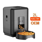 OEM 2L Button/WIFI Control Smart Pet Feeder Automatic Cat Feeder Cat Dog Dry Food Dispenser Timed Button Pet Feeder Manufacturer