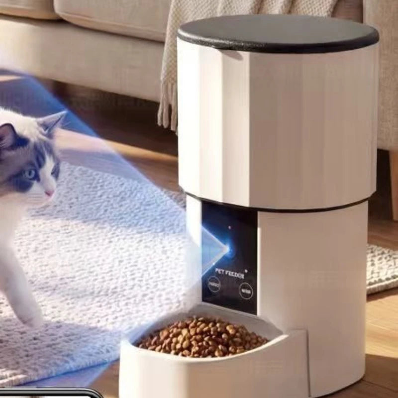 4L/135oz Automatic Pet Feeder for Cats Timed and Quantitative Intelligent Pet Food Dispenser WIFI Remote Control Feeding Machine