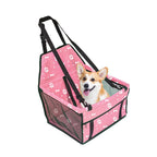 Folding Dog Car Seat Travel Booster Seat Safety Belt Washable Breathable Double-Sided Cushion Storage Pocket Summer Pet