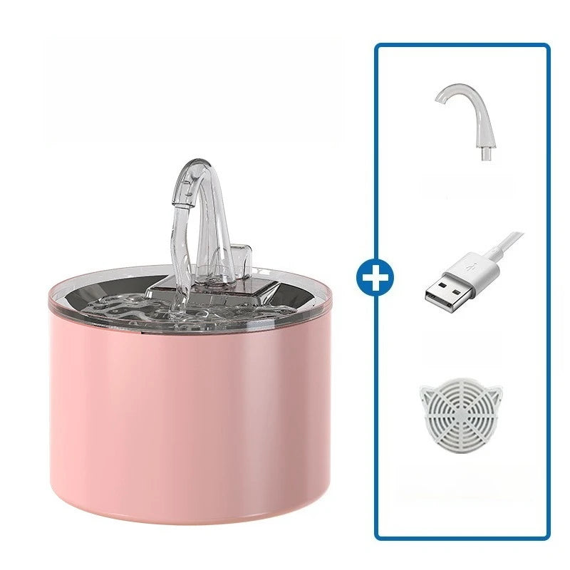 2026 New 2.2L Smart Ceramic Modern Cat Water Fountain with Charge Automatic Filtration OEM Elegant Design Durable Easy to Clean