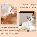 Pet Hair Dryer 2 in 1 Grooming Pet Brush Adjustable Temperature Dog Hair Dryer Pet Hair Remover Dog Brush for Dog Cat Brush