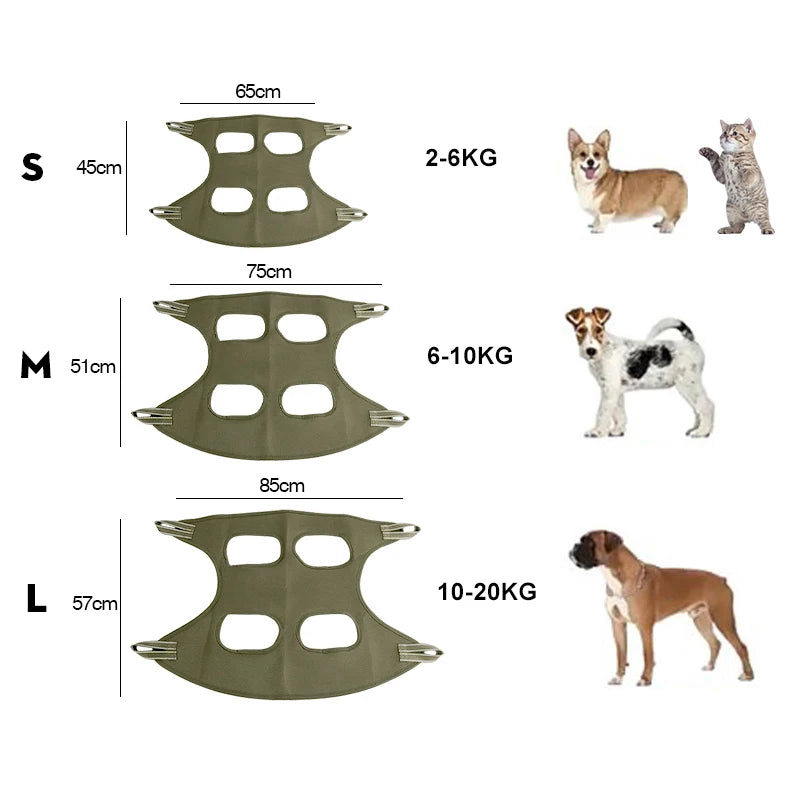 Cat Grooming Stainless Steel Nail Cutting Anti-Scratch Bite Fixed Bath Trimming Restraint Bag & Hammock Hanging Pet Supplies Set