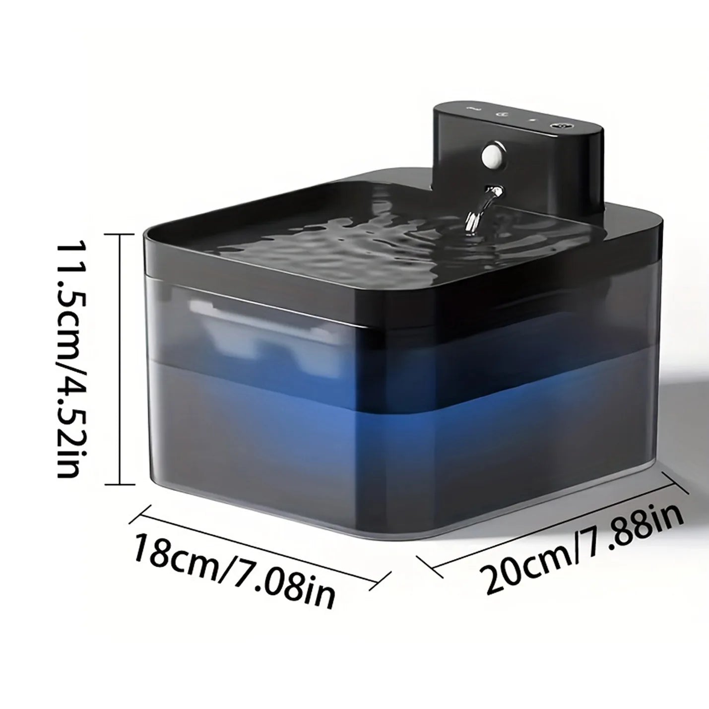 2.2L/74.4Oz Wireless Cat Dispenser 2000mah Battery Operated Rechargeable Indoor Automatic Cat Water Fountain With Motion Sensor