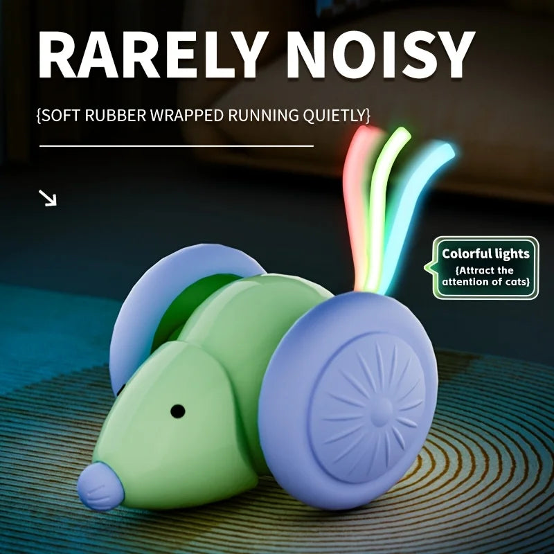 Automatic Interactive Cat Toy Ball Self-Rolling with Flashing LED Light USB Rechargeable for Indoor Cat Halloween Christmas Gift