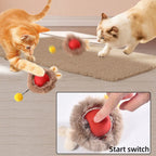 Rechargeable Electric Indoor Interactive Cat Toy Kitten Motion-Activated Hide Seek Toy with Plastic Hiding Cover Exercise Toy