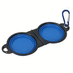 Collapsible Dog Bowls Dual Bowls Portable & Compact Feeding and Water Dish for Travel Hiking Camping Walking Pet Supplies